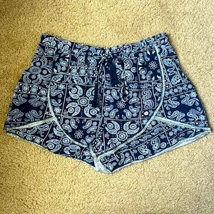 Small Navy sequin high waisted shorts